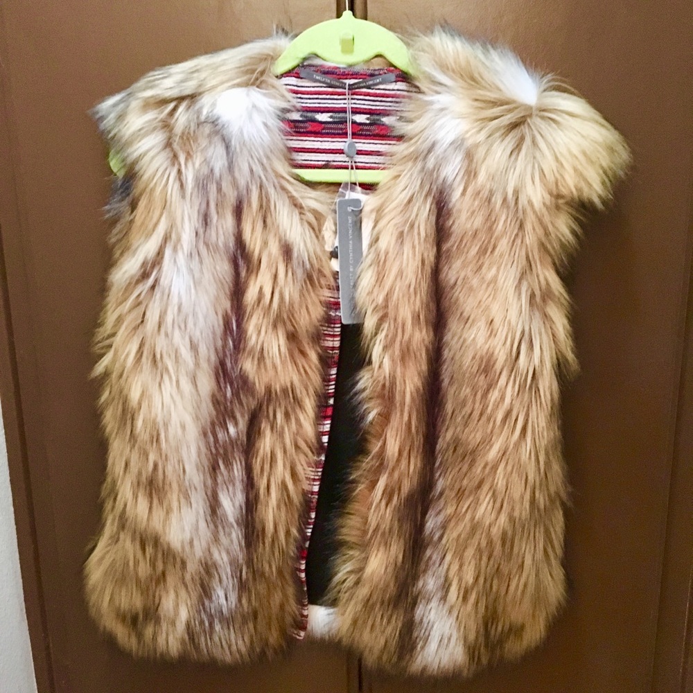 Faux Fur Vest Twelfth St. By Cynthia Vincent SizeM